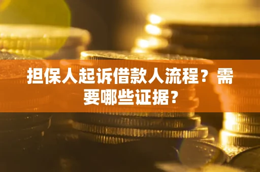 北京担保人起诉借款人流程?需要哪些证据? 北京担保人起诉借款人流程?需要哪些证据?