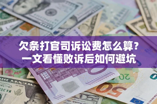 北京欠条打官司诉讼费怎么算？一文看懂败诉后如何避坑